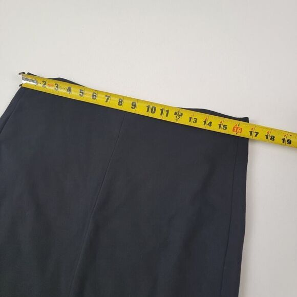 MM Lafleur The Greenpoint Pencil Straight Skirt Black Size 16 Front Slit Office - Picture 9 of 9